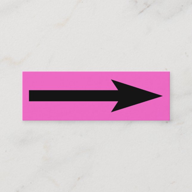 Minitarjeta De Visita El punto entero - negro con rosa (Anverso)