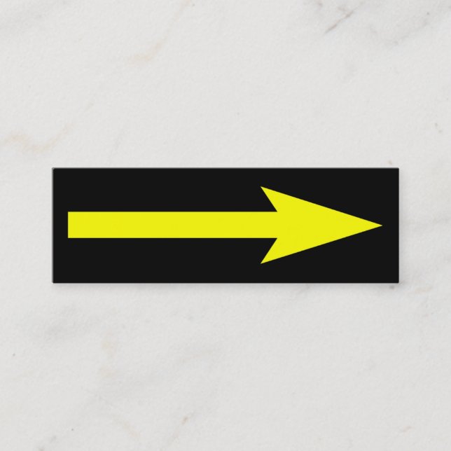 Minitarjeta De Visita El punto entero - negro y amarillo (Anverso)