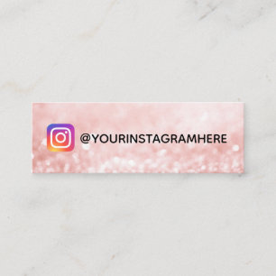 Minitarjeta De Visita El rosa choca con la Instagram de los medios socia