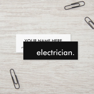 Minitarjeta De Visita electricista.