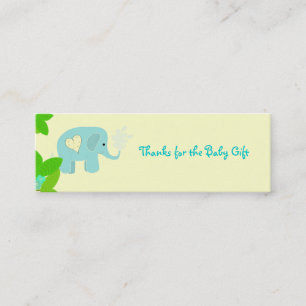 Minitarjeta De Visita Elefante Dulce Gracias