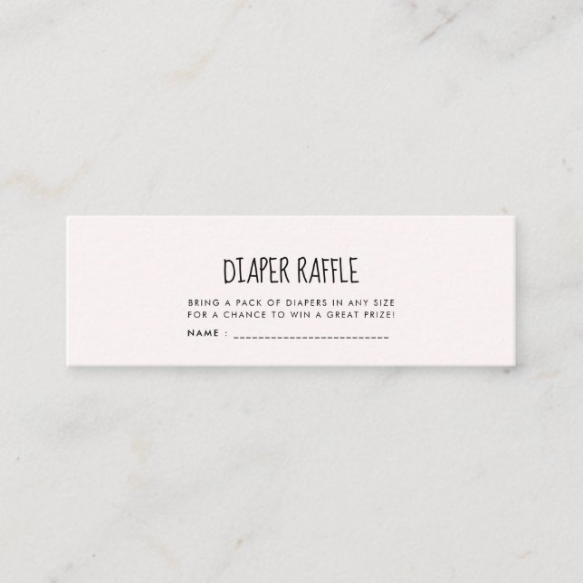 Minitarjeta De Visita elefante rosa lindo Lluvia de pañales para la duch (Anverso)