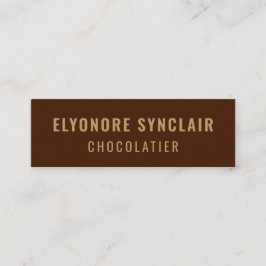 Minitarjeta De Visita Elegant Brown Chocolatier Social Icon QR Code 