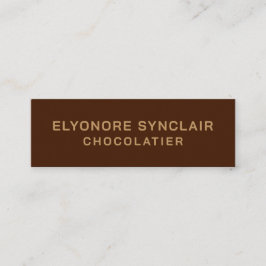 Minitarjeta De Visita Elegant Brown Chocolatier Social Icon QR Code 