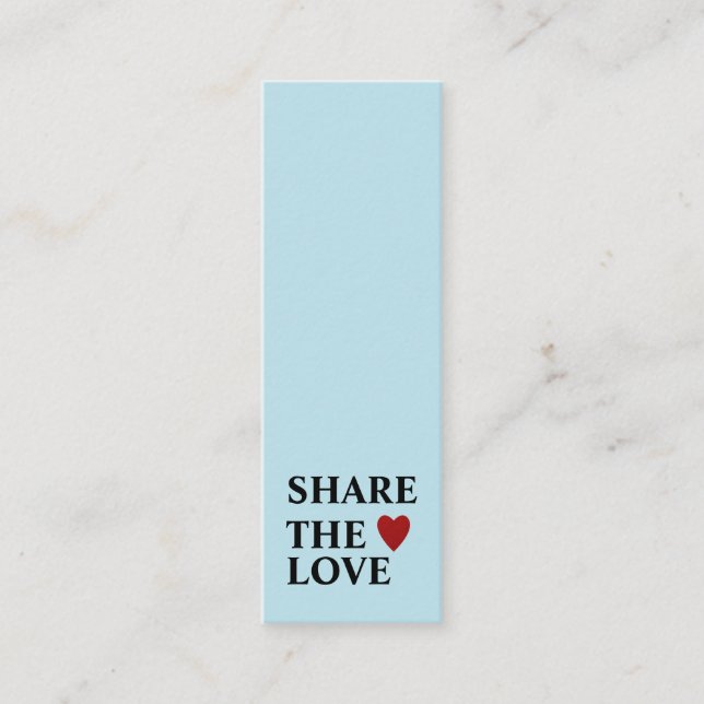 Minitarjeta De Visita Elegant Modern Minimalist Red Heart Referral Card (Anverso)