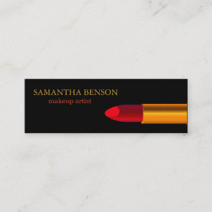 Minitarjeta De Visita Elegante artista de maquillaje Belleza de lápiz la
