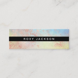 Minitarjeta De Visita Elegante artista moderno de maquillaje de acuarela