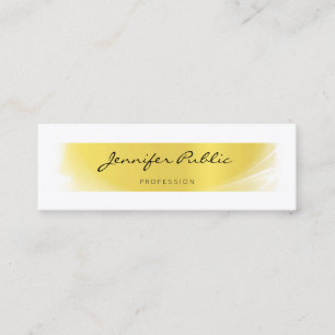 Minitarjeta De Visita Elegante caligrafiado Trendy Gold Professional Lux