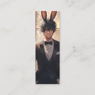 Minitarjeta De Visita Elegante conejo hombre anime
