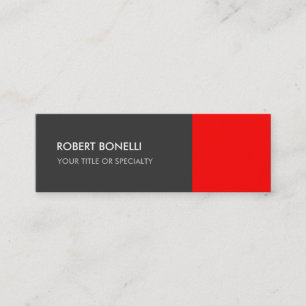 Minitarjeta De Visita Elegante estándar especial de color rojo gris