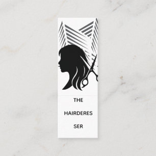 Minitarjeta De Visita Elegante Hair Salon Silhouette Business Card