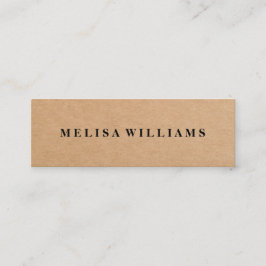 Minitarjeta De Visita Elegante Kraft rústico