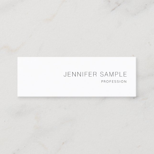 Minitarjeta De Visita Elegante llano profesional precioso del diseño (Anverso)