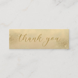 Minitarjeta De Visita Elegante lujo moderno Shimmery Golden Gracias