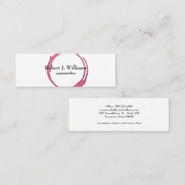 Minitarjeta De Visita Elegante moda mínima tintura de vino tinto Sommeli