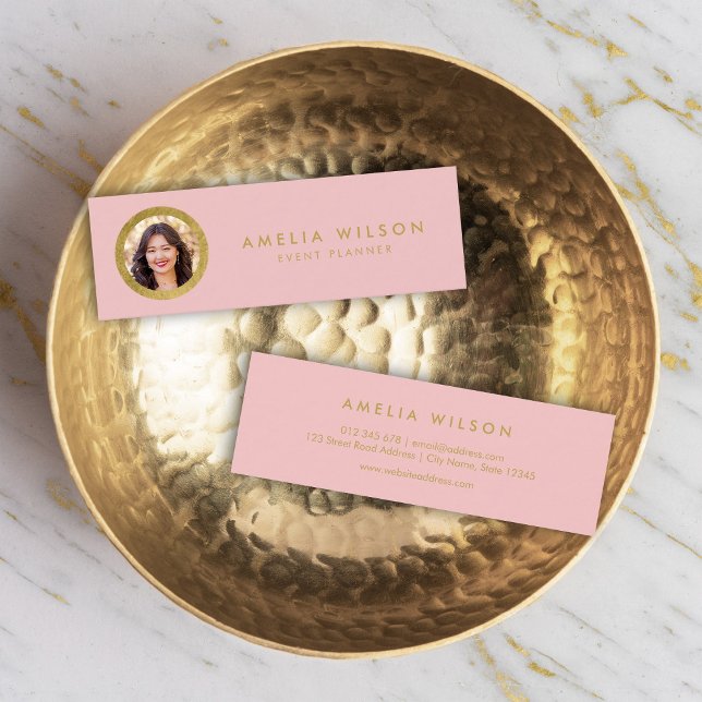 Minitarjeta De Visita Elegante Moda Rosa Rosa Rosa Rosa Rosa Rosa Rosa y (Subido por el creador)