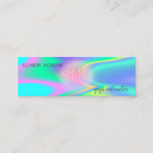 Minitarjeta De Visita Elegante Moderna Profesional Holográfica Lotus
