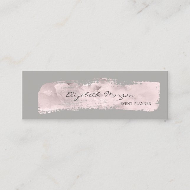 Minitarjeta De Visita Elegante Moderno Estilo Sencillo, Paint Stroke (Anverso)