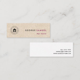 Minitarjeta De Visita Elegante Moderno Simple Logotipo Empresarial Perso