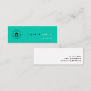 Minitarjeta De Visita Elegante Moderno Simple Logotipo Empresarial Perso
