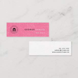 Minitarjeta De Visita Elegante Moderno Simple Logotipo Empresarial Perso