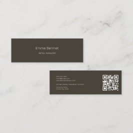 Minitarjeta De Visita Elegante Nombre Minimalista Detalles de la empresa