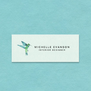 Minitarjeta De Visita Elegante profesional con el logotipo de Hummingbir
