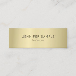 Minitarjeta De Visita Elegante Profesional De Estilo Oro Elegante Llanto