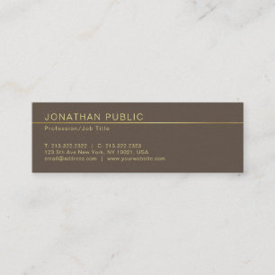 Minitarjeta De Visita Elegante Profesional Pearl Finish Luxe