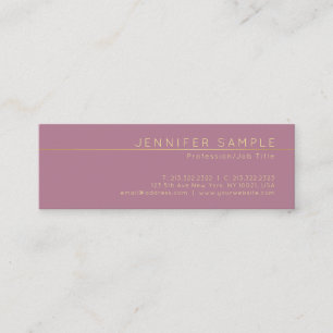Minitarjeta De Visita Elegante Profesional Silk Acabado Moderno Lujo