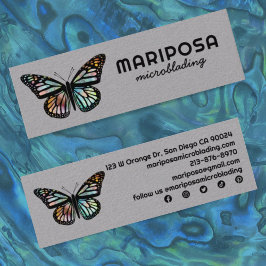 Minitarjeta De Visita Elegante salón de belleza monarca mariposa estetic