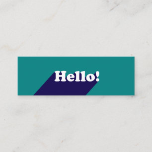 Minitarjeta De Visita Elegante tipografía de bienvenida azul pastel azul