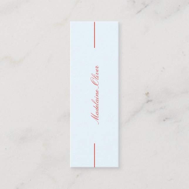 Minitarjeta De Visita Elegante y moderno Solicitor Profesional Azul (Anverso)