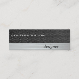 Minitarjeta De Visita Elegante y profesional textura gris de lujo