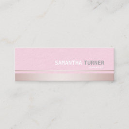 Minitarjeta De Visita Elegantes rayas rosadas Personalizado profesional 