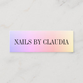 Minitarjeta De Visita Elegantes uñas holográficas de pollo