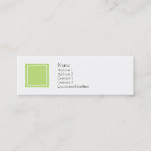 Minitarjeta De Visita Elise - verde