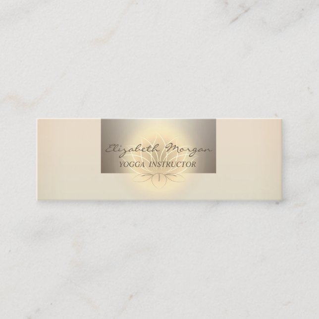 Minitarjeta De Visita Encanto Profesional Girly Moderno,Flor Lotus (Anverso)