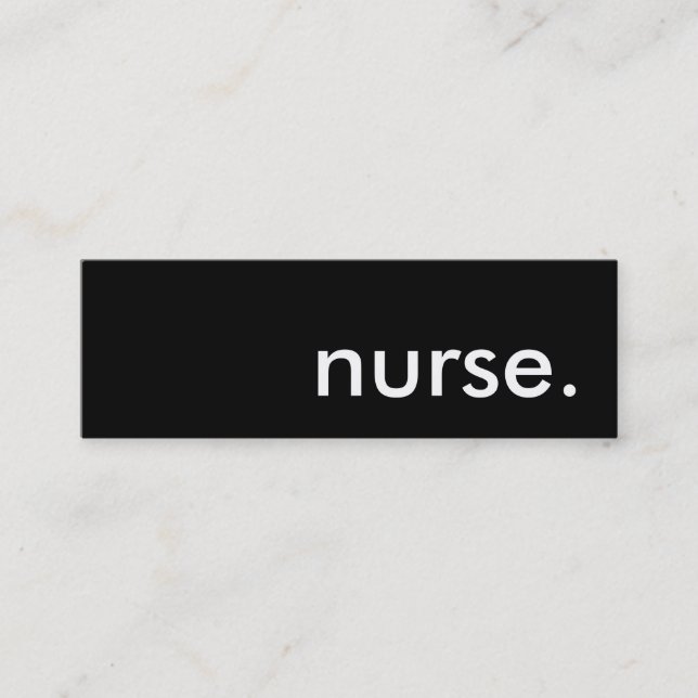 Minitarjeta De Visita enfermera. (Anverso)