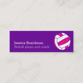 Minitarjeta De Visita Entrenador de baloncesto deportivo de Netball púrp
