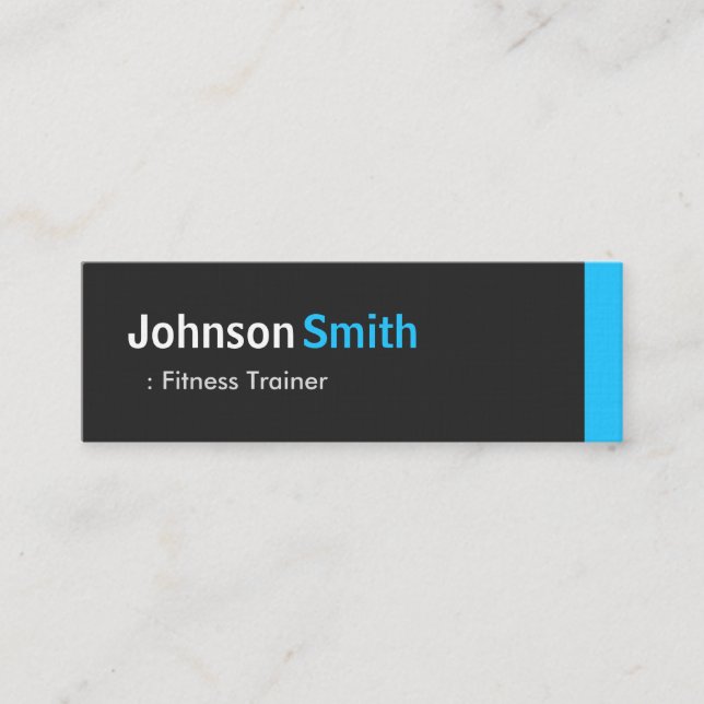 Minitarjeta De Visita Entrenador de fitness - Personal Aqua Blue Mini (Anverso)