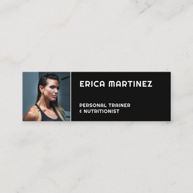 Minitarjeta De Visita Entrenador de imágenes de retrato personal (Anverso)