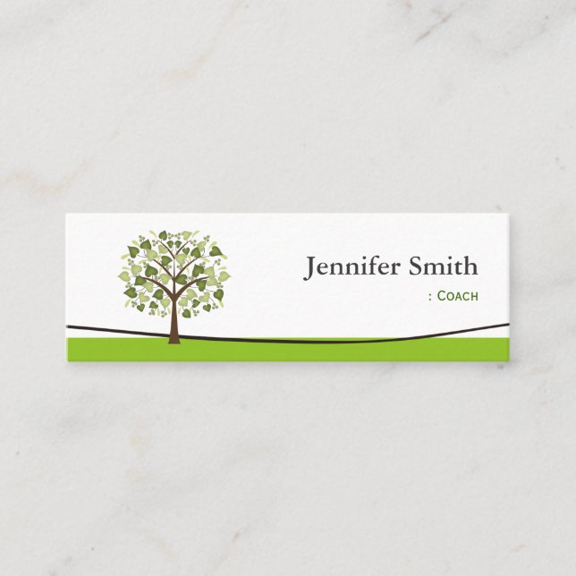 Minitarjeta De Visita Entrenador - Deseando un árbol de corazones (Anverso)