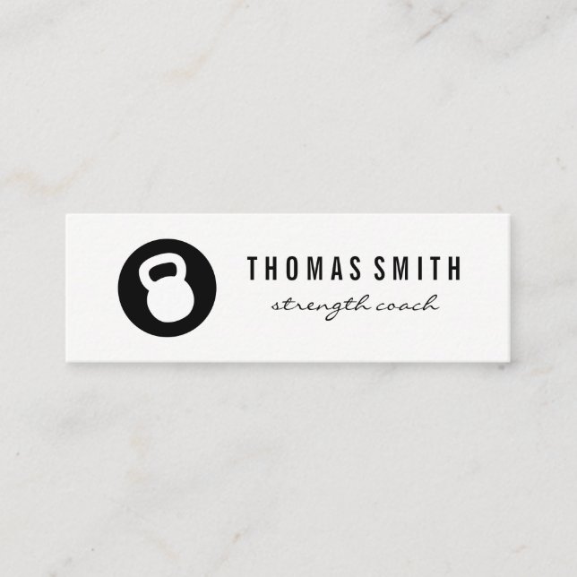 Minitarjeta De Visita Entrenador personal de Kettle Bell (Anverso)