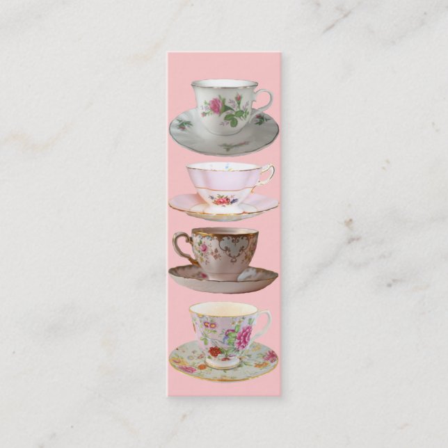 Minitarjeta De Visita Es señales del tiempo del té (Anverso)