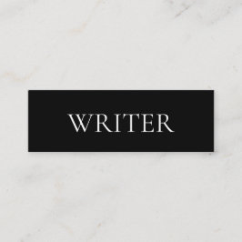 Minitarjeta De Visita Escritor Black White Modern