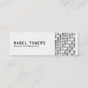 Minitarjeta De Visita Escritura extranjera real