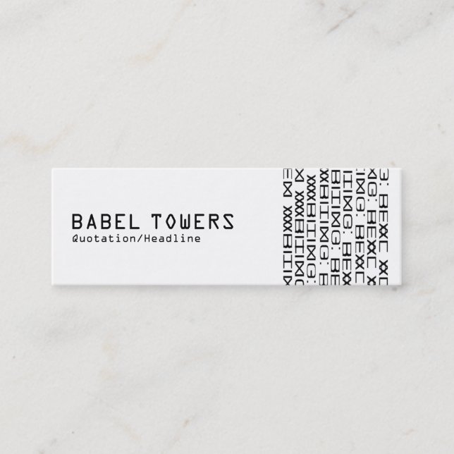 Minitarjeta De Visita Escritura extranjera real (Anverso)