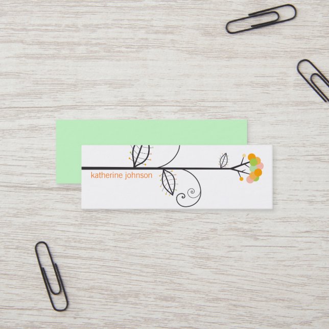 Minitarjeta De Visita Espectacular árbol de la flor, cítricos amarillos, (Anverso/Reverso In Situ)