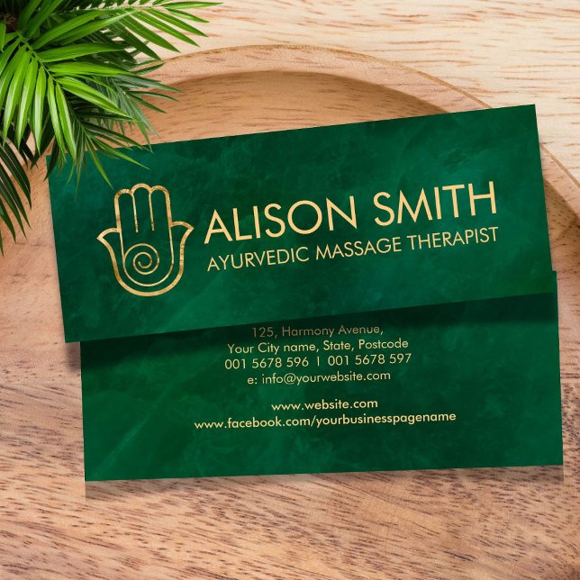 Minitarjeta De Visita Espiral de energía de mano elegante de Hamsa (Subido por el creador)